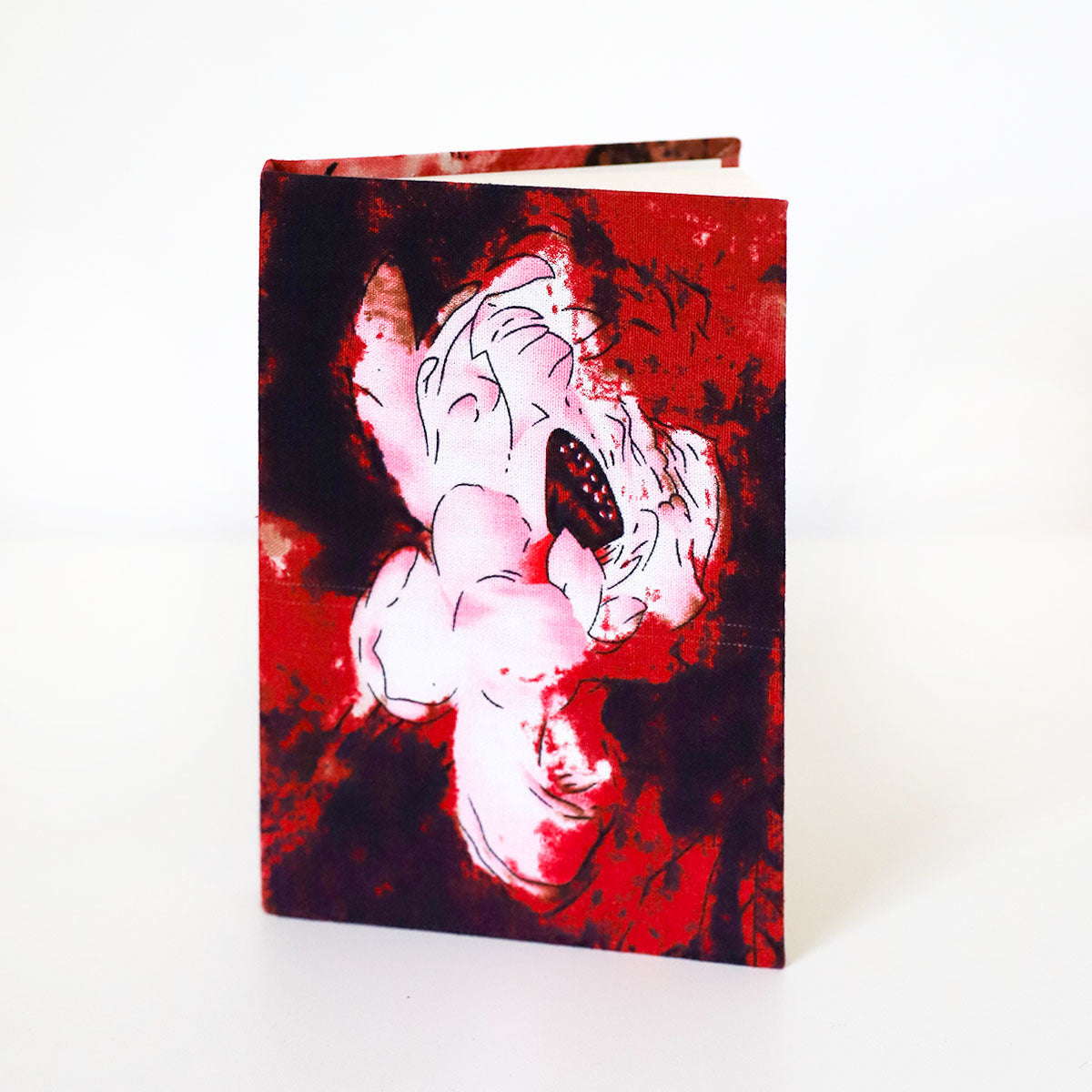 Crimson Batik Floral Recycled Notebook