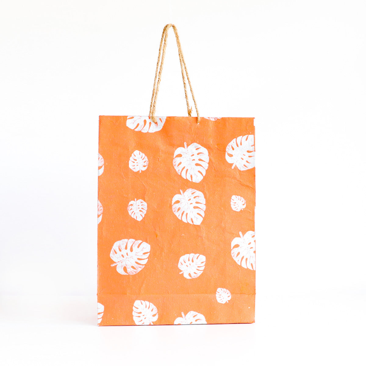 Orange Monstera Gift Bag