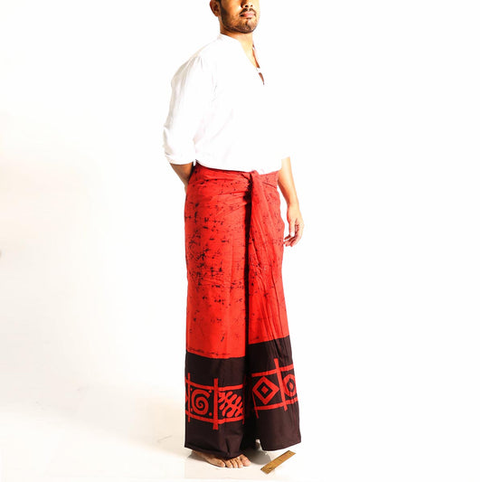 Red Tradtional Batik Sarong