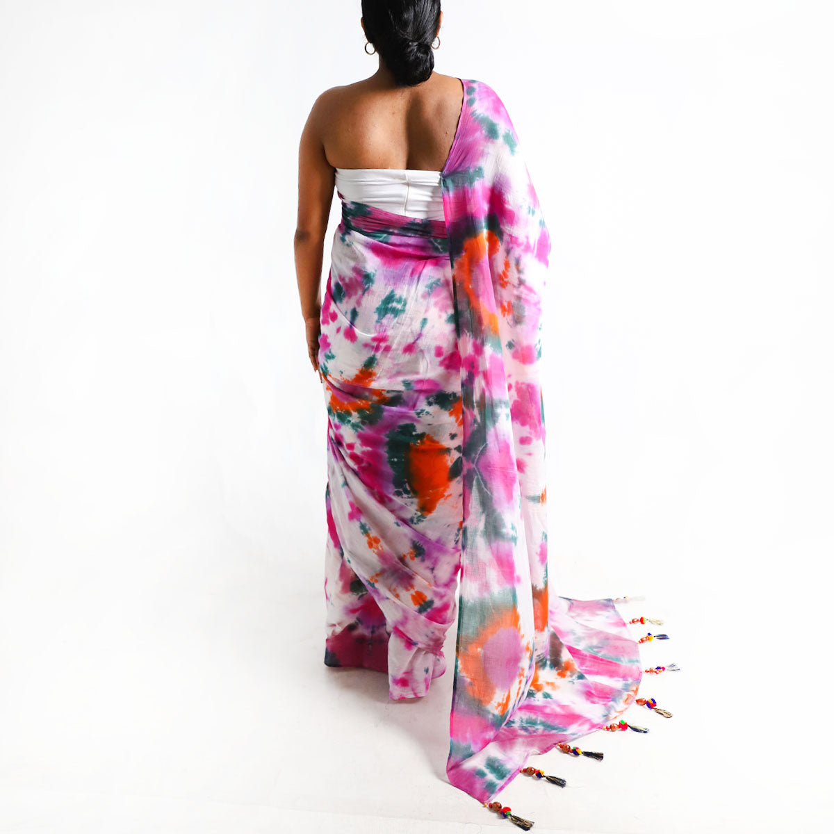 Petal Fusion Tie-Dye Saree