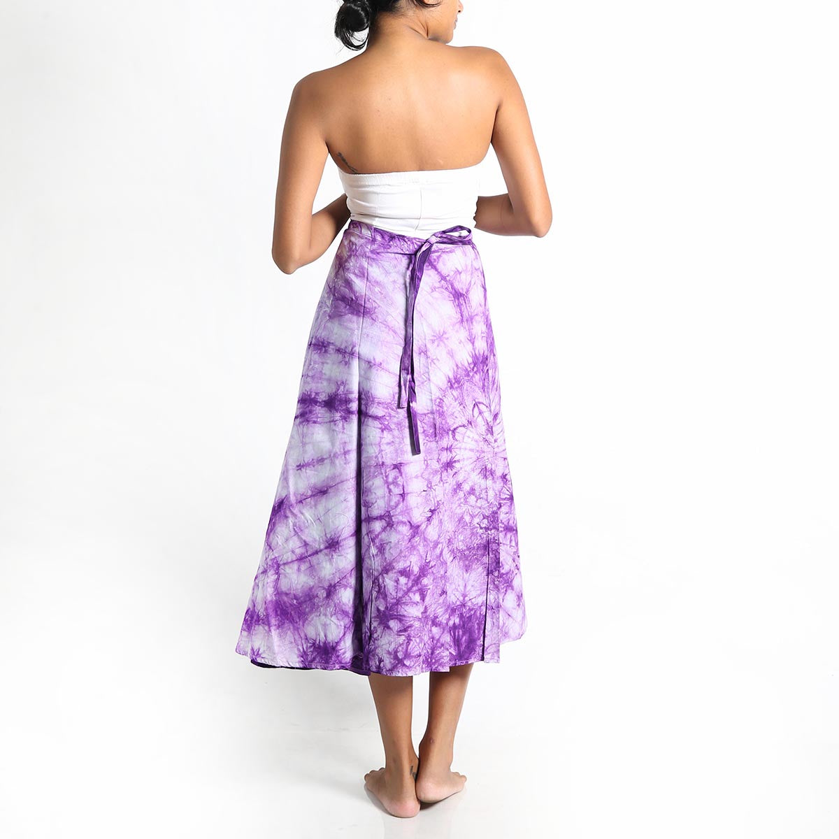Purple Haze Tie-Dye Wrap Skirt