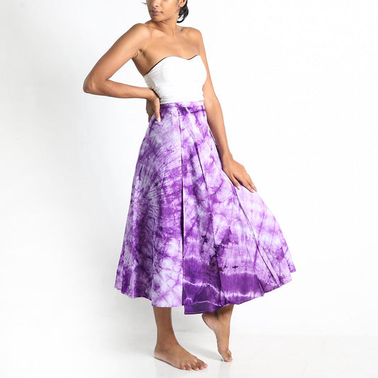 Purple Haze Tie-Dye Wrap Skirt