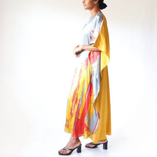 Moonlit Lagoon Batik Kaftan