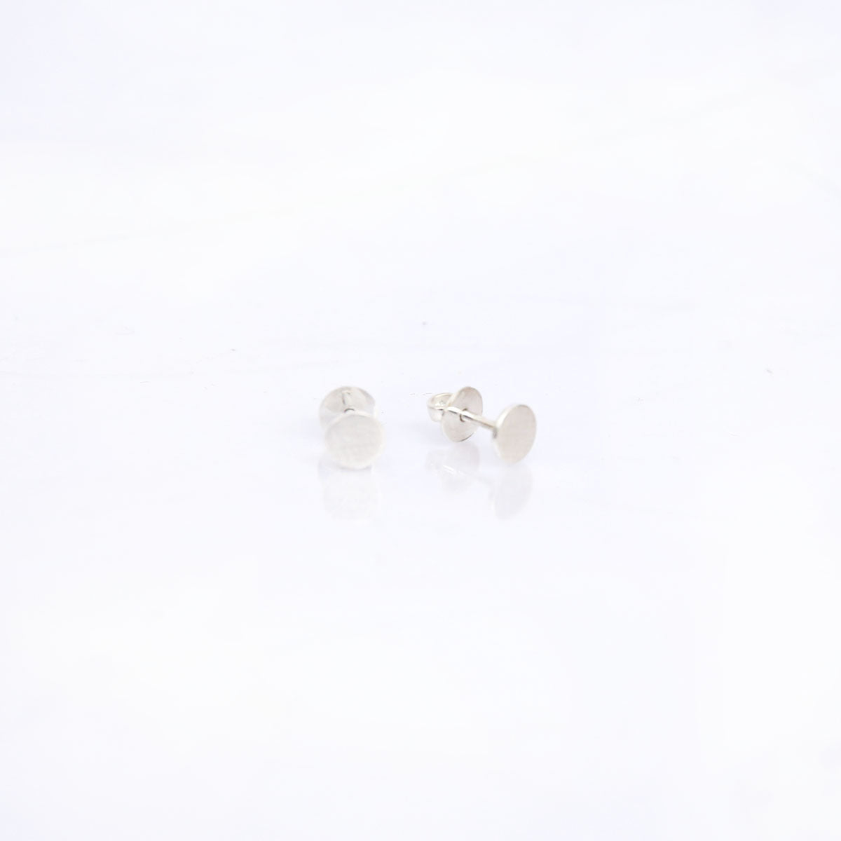 Solid box Ear studds in Sterling Silver