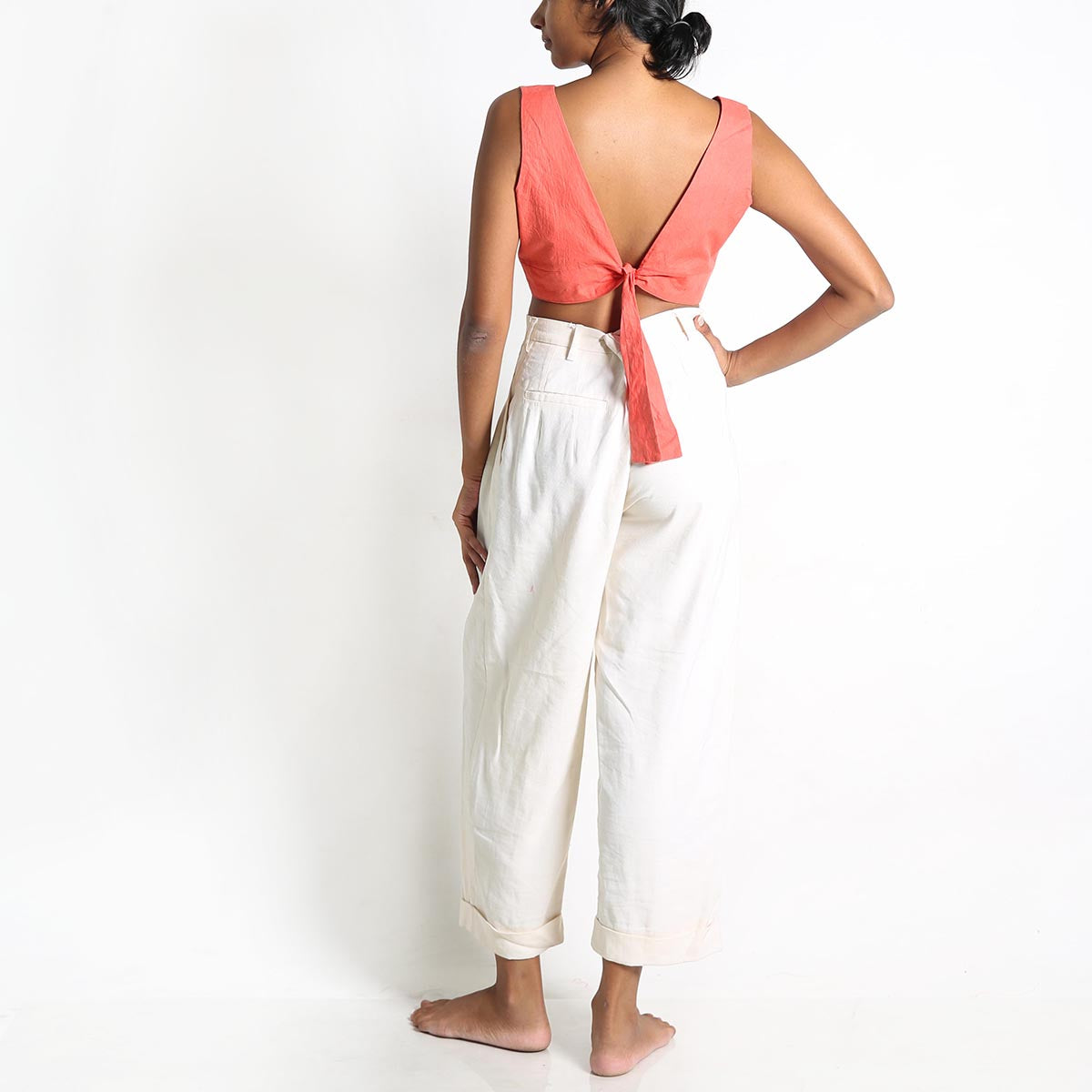 Peachy Orange Cotton Top