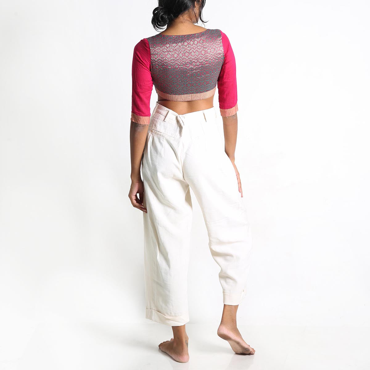 Magenta Handloom Top