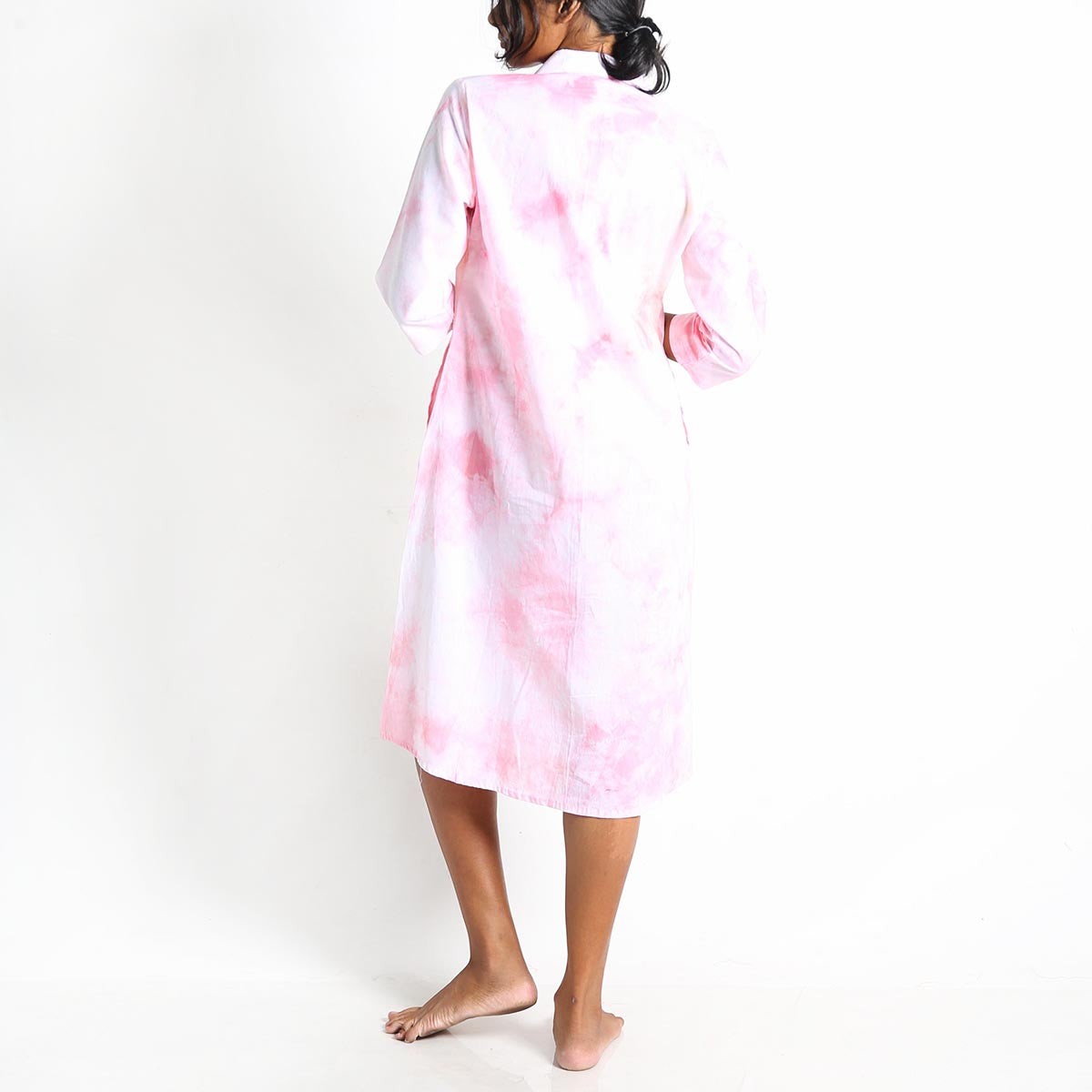 Pink Shirt Batik Dress