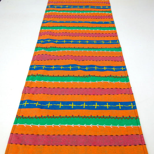 Colourful Hand Embroidery Table Runner