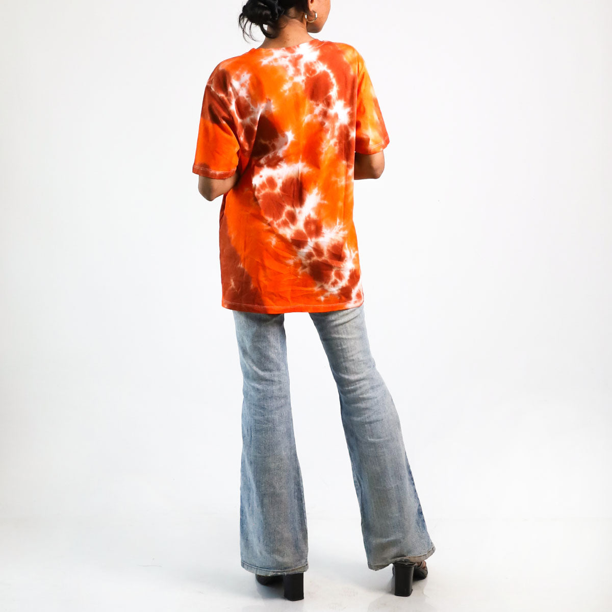 Terracotta Tempest Oversized Tie-Dye T-shirt