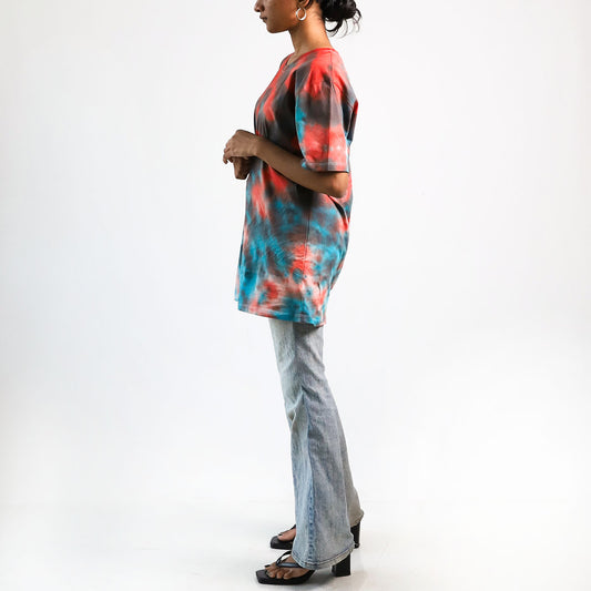 Luminous Lunar Oversized Tie-Dye T-shirt