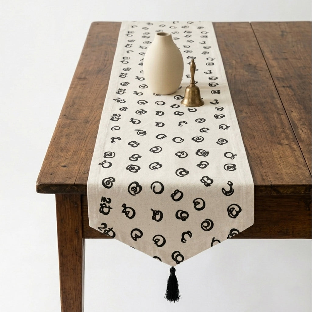 Scattered Sinhala Akuru Table Runner