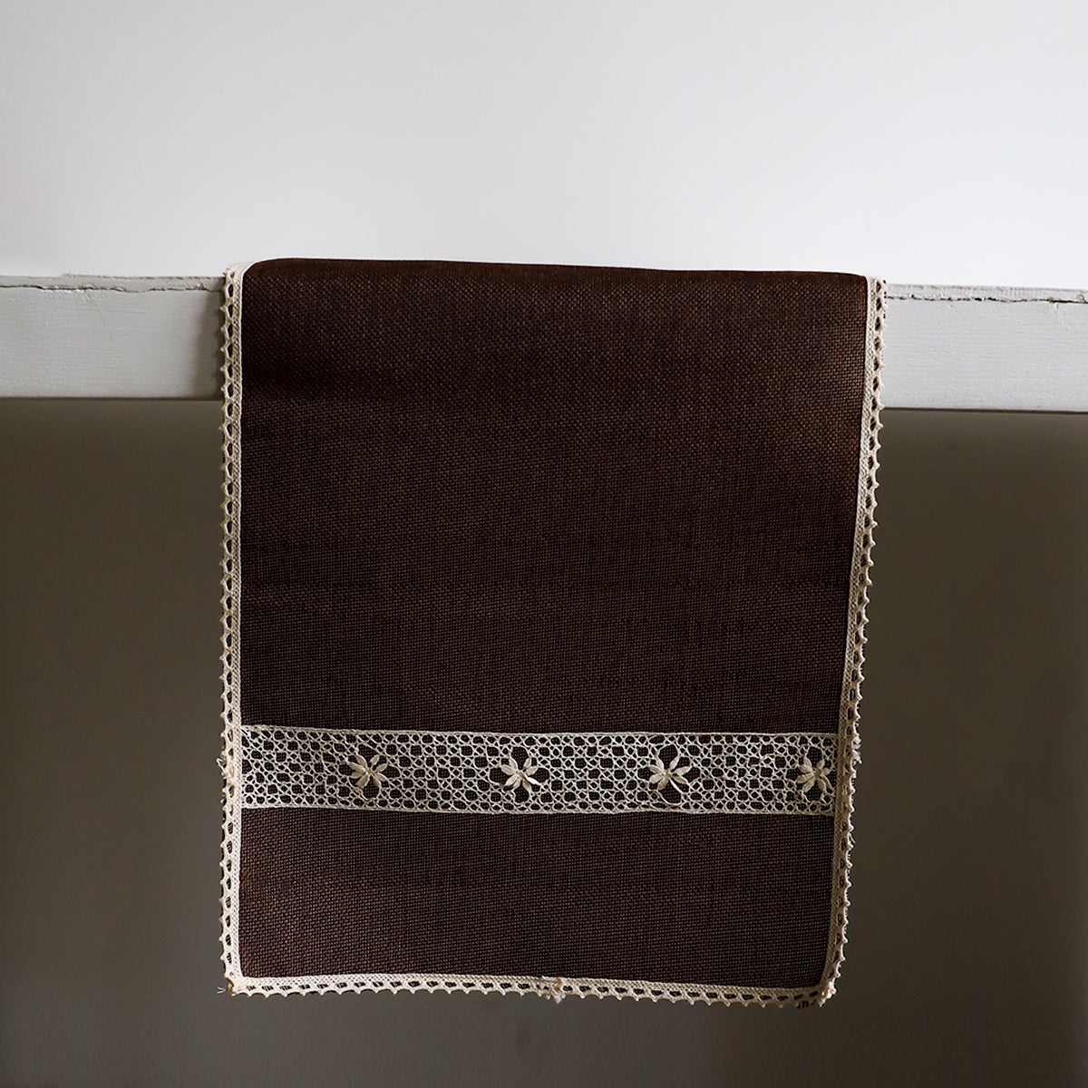 Brown Burlap Table Runner