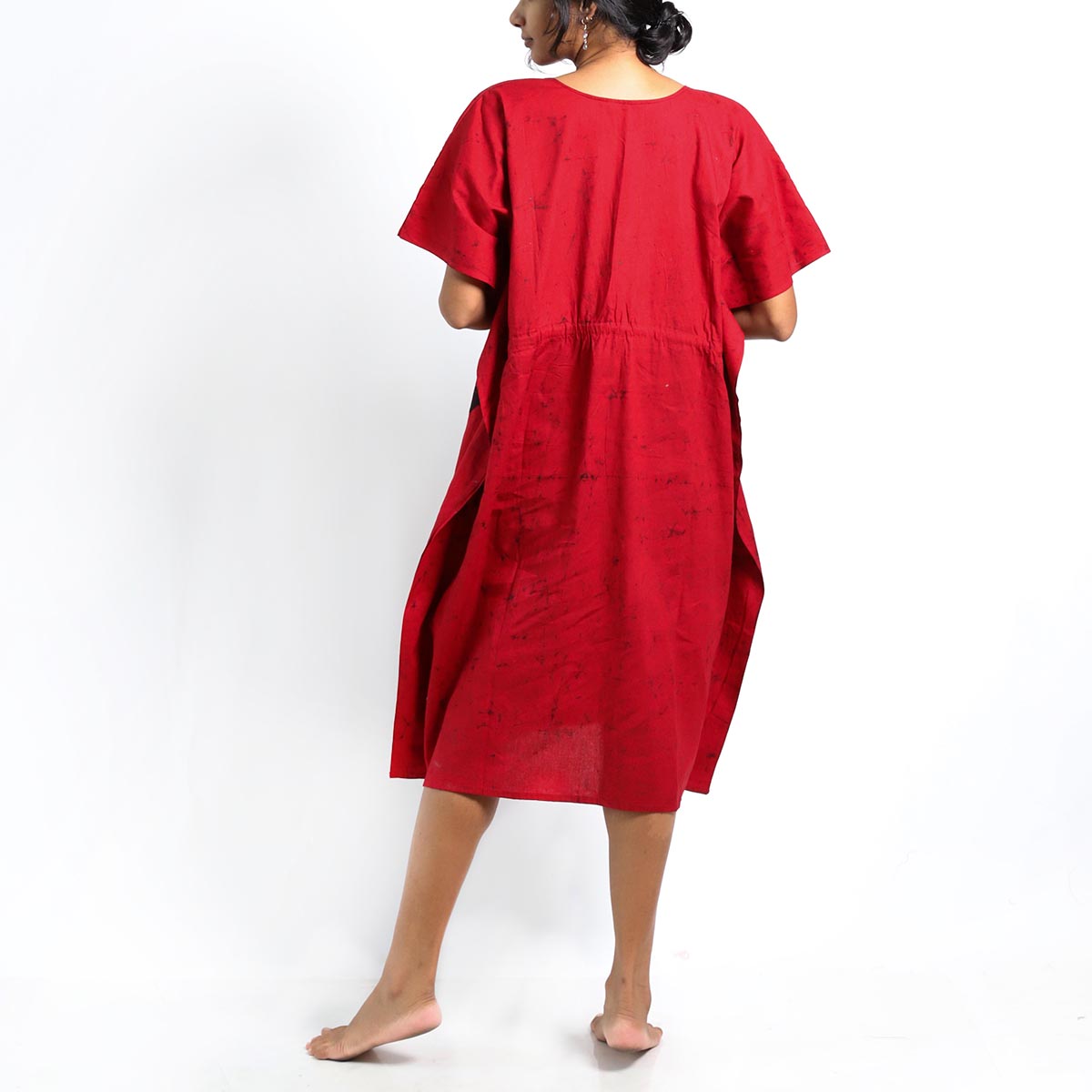 Red Poppy Batik Kaftan