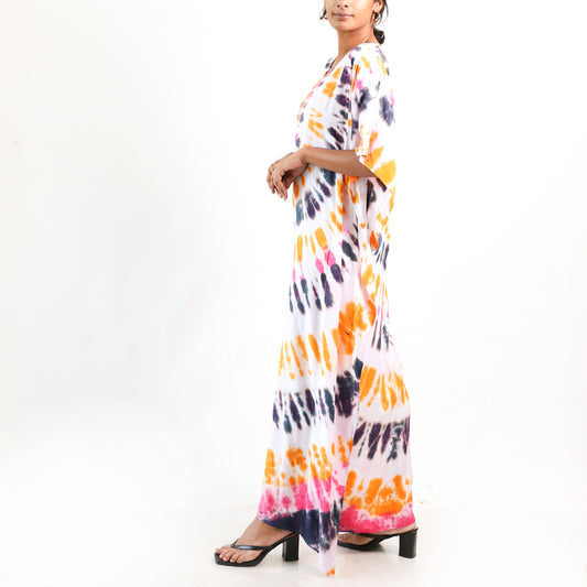 Tangerine Wave Kaftan