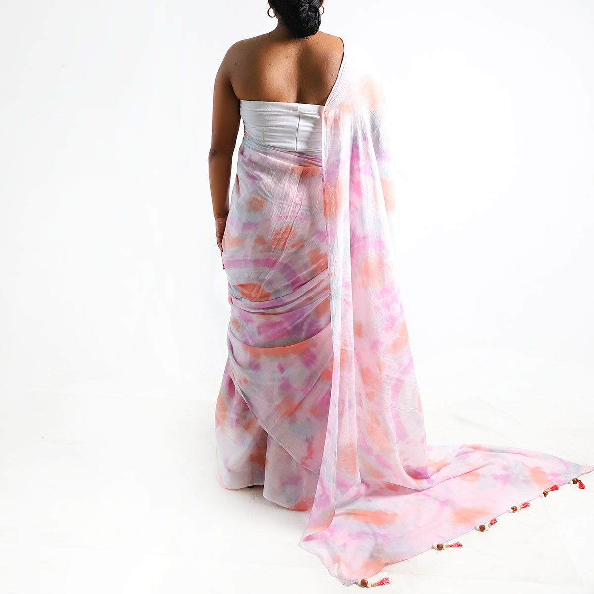 Pastel Dream Tie-Dye Saree
