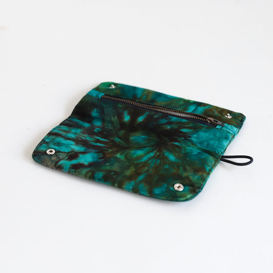 Turquoise Splash Tie-Dye Pouch