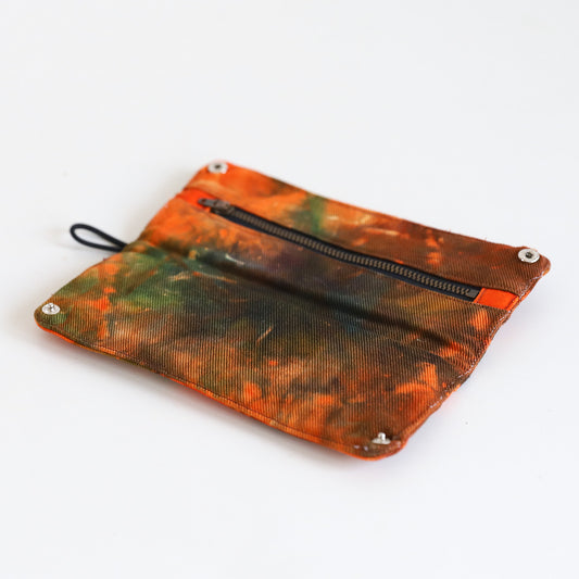 Tangerine Wash Tie-Dye Pouch