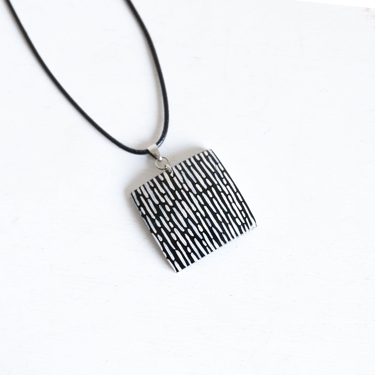 Ebony & Ivory Wooden Necklace