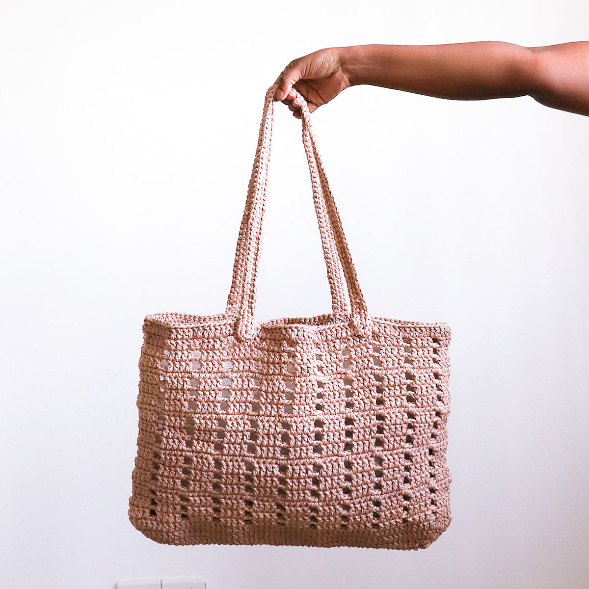 Blush Bloom Crochet Bag