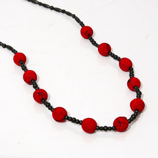 Carmine Handloom Necklace