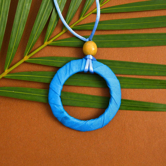 Teal Handloom Necklace
