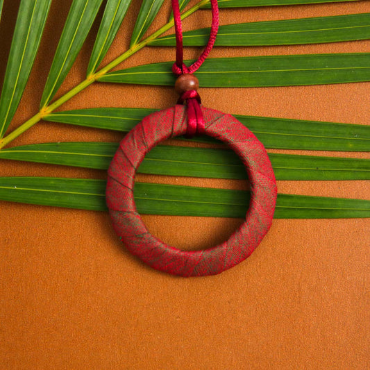 Red Handloom Necklace