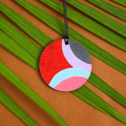 Ruby Wooden Necklace