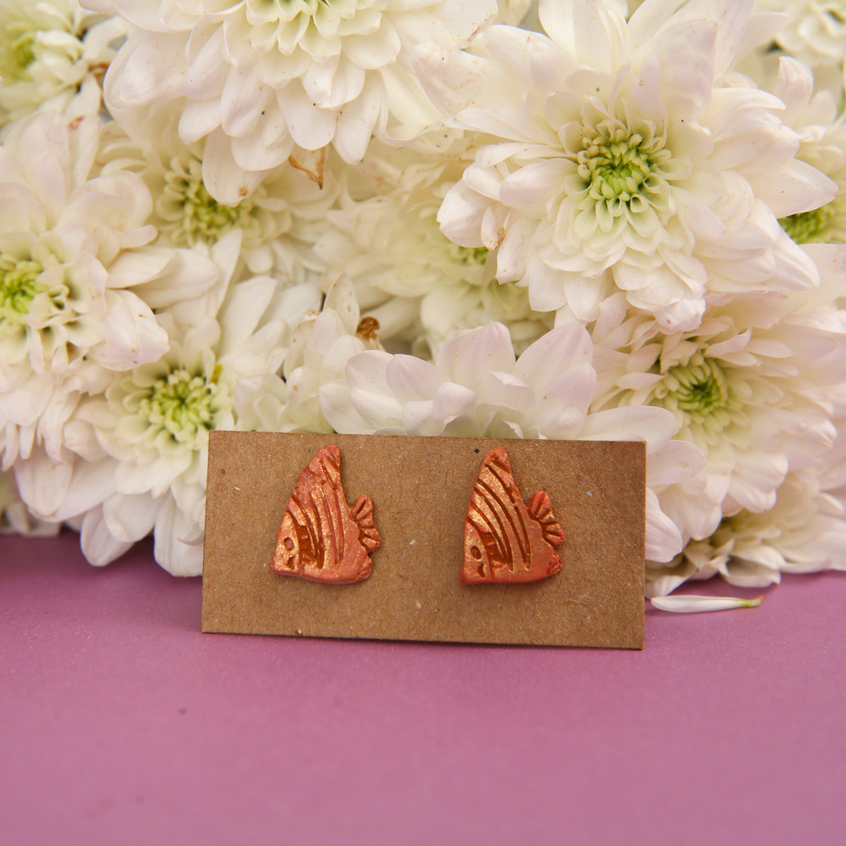 Angel Fish Terracotta Earrings