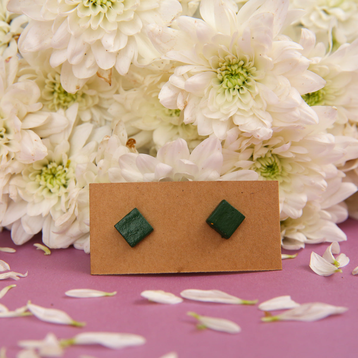 Square Terracotta Earrings