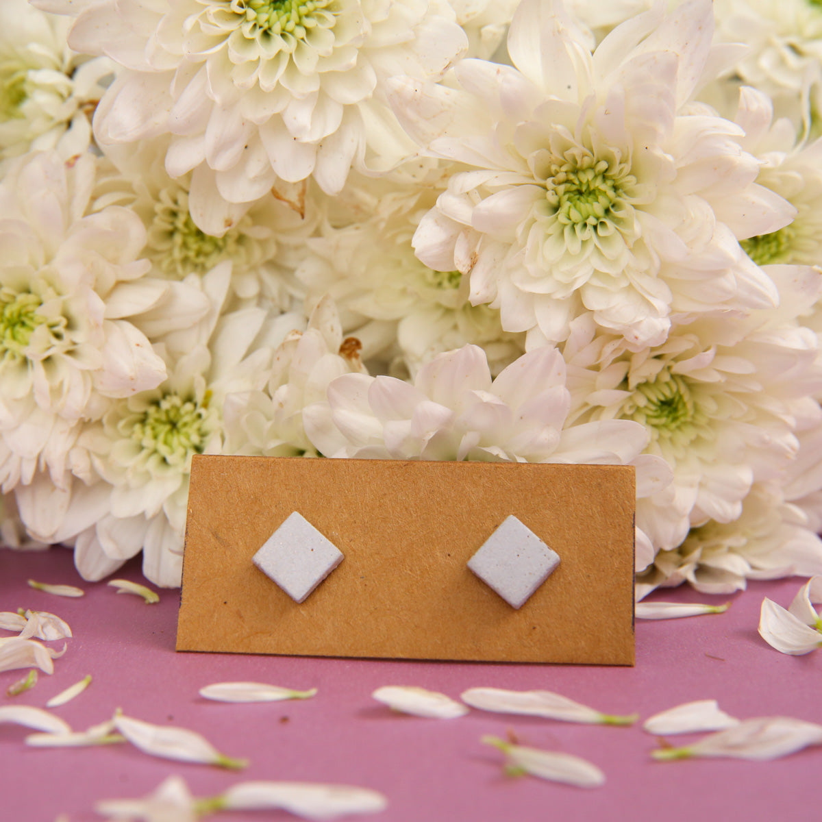 Square Terracotta Earrings