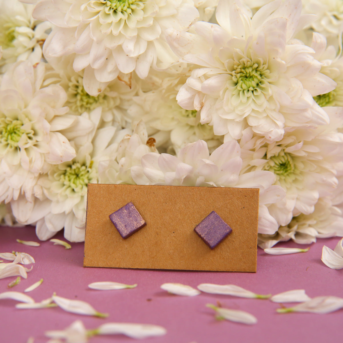 Square Terracotta Earrings