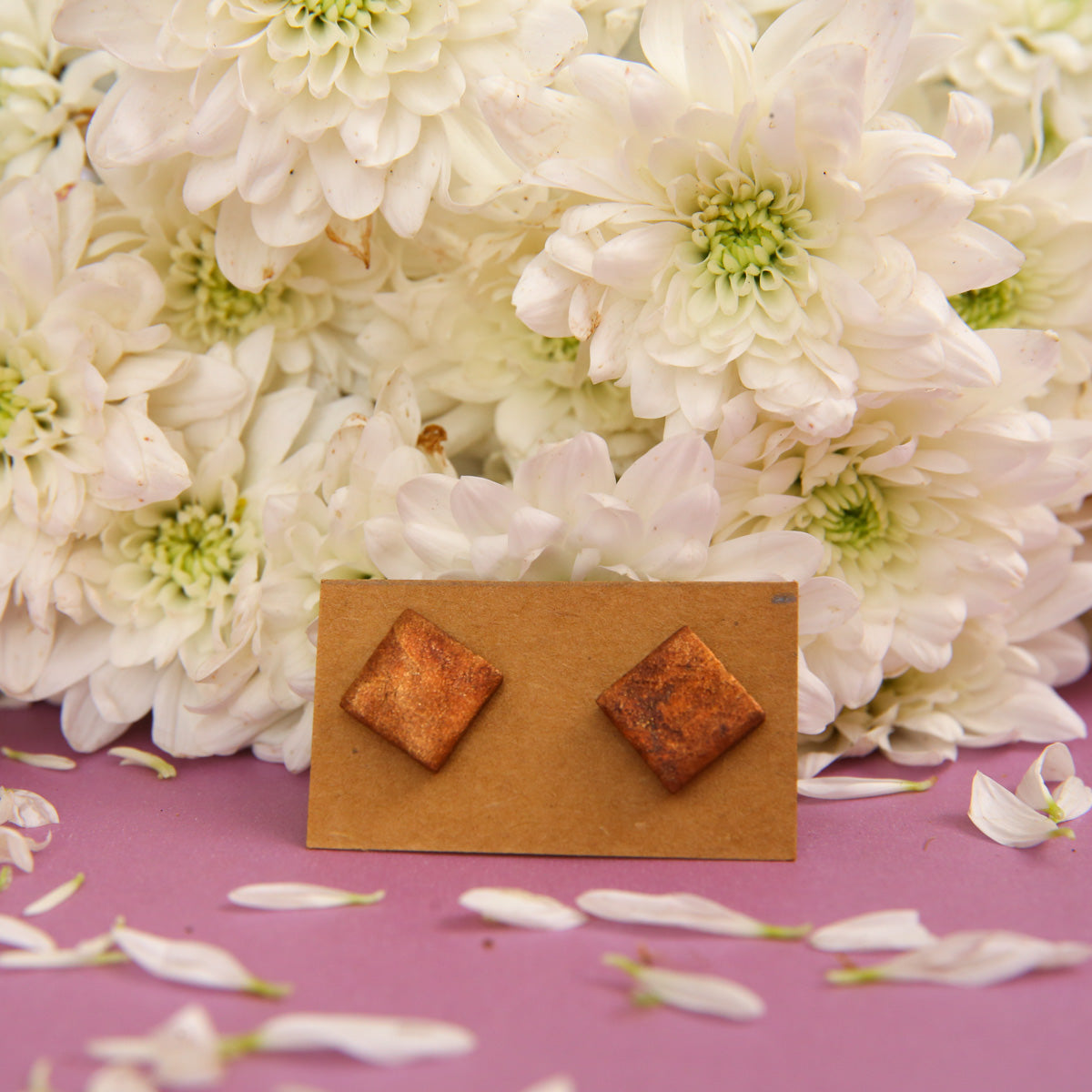 Square Terracotta Earrings