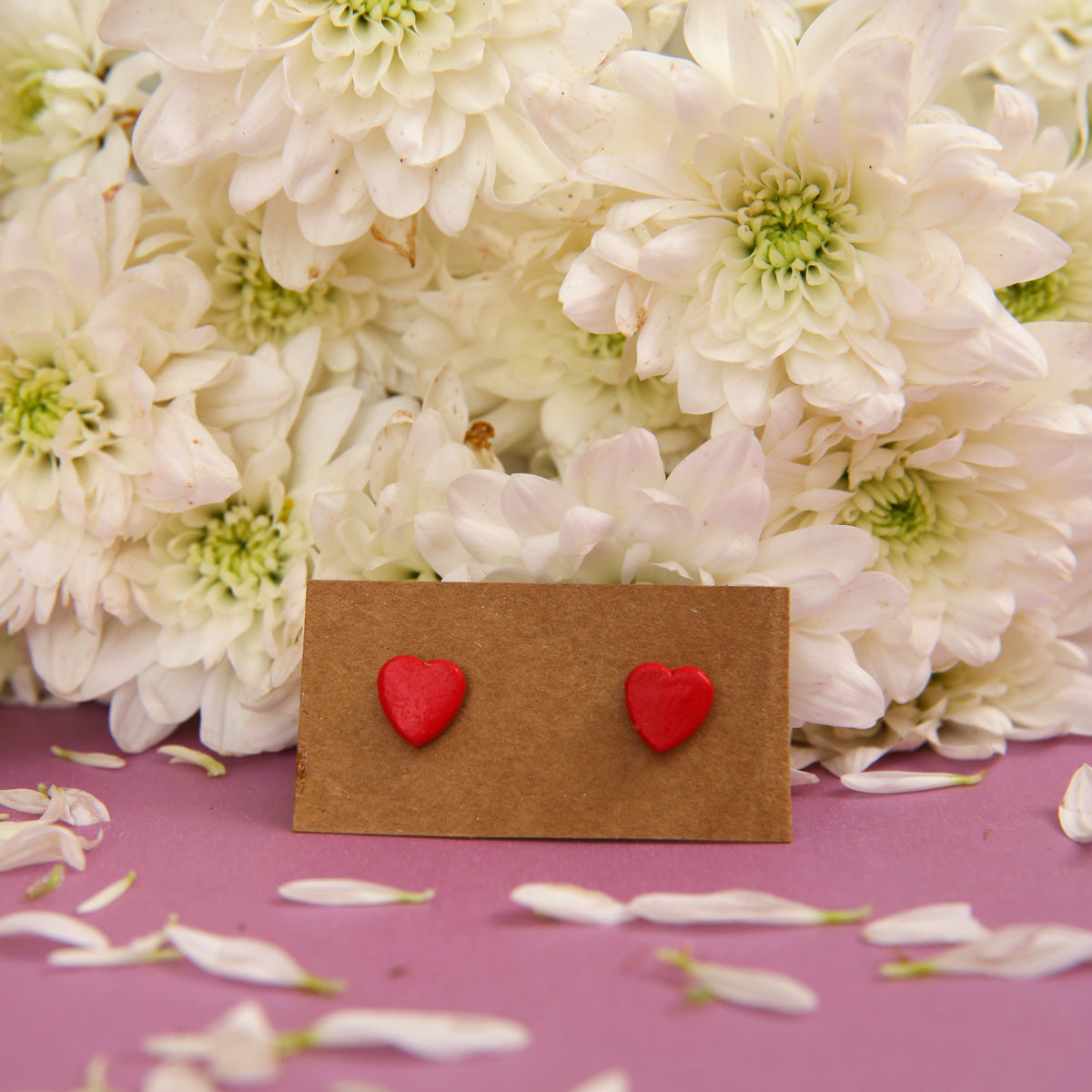 Hearts Terracotta Earrings