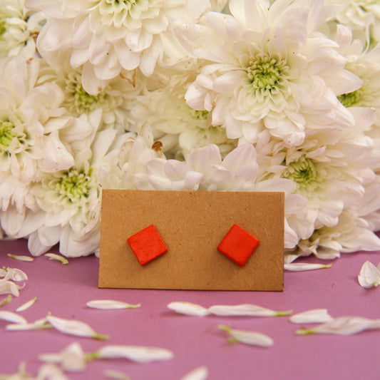 Square Terracotta Earrings