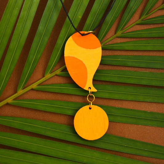 Sun Wooden Necklace