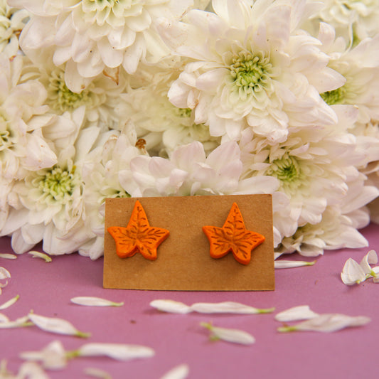 Leafy Terracotta Earrings