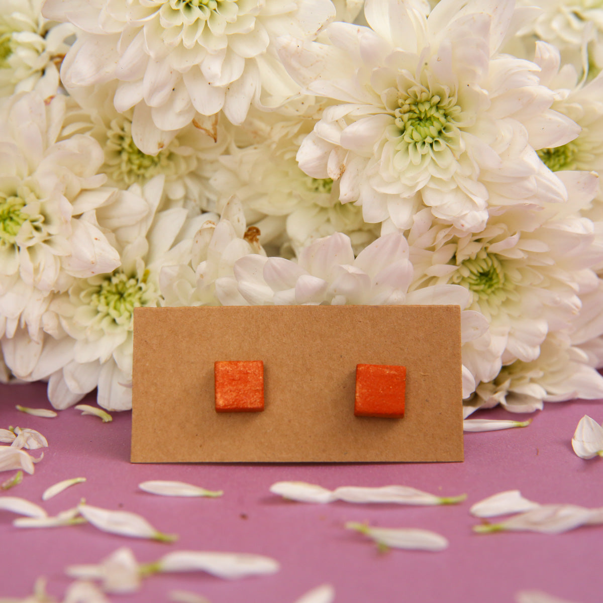 Square Terracotta Earrings
