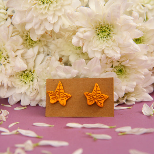 Leafy Terracotta Earrings