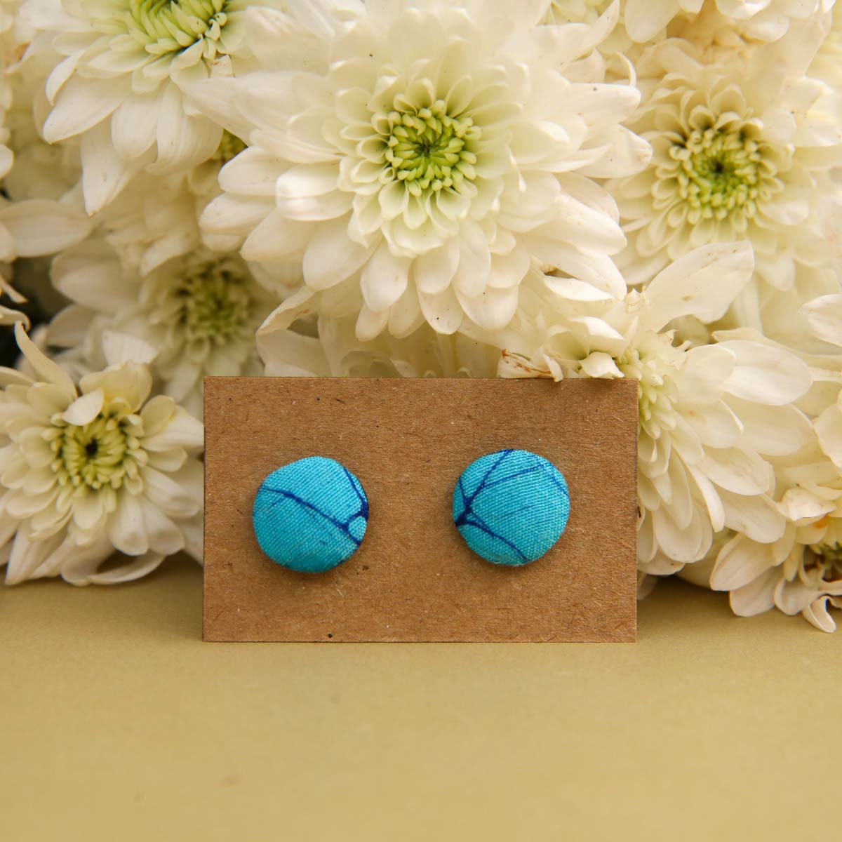 Teal Batik Earrings