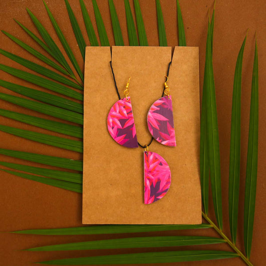 Magenta Paper Jewellery Set