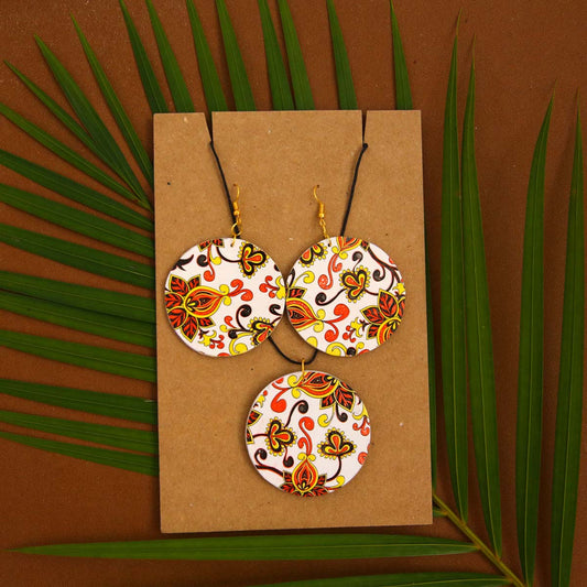 Floral Motif Paper Jewellery Set