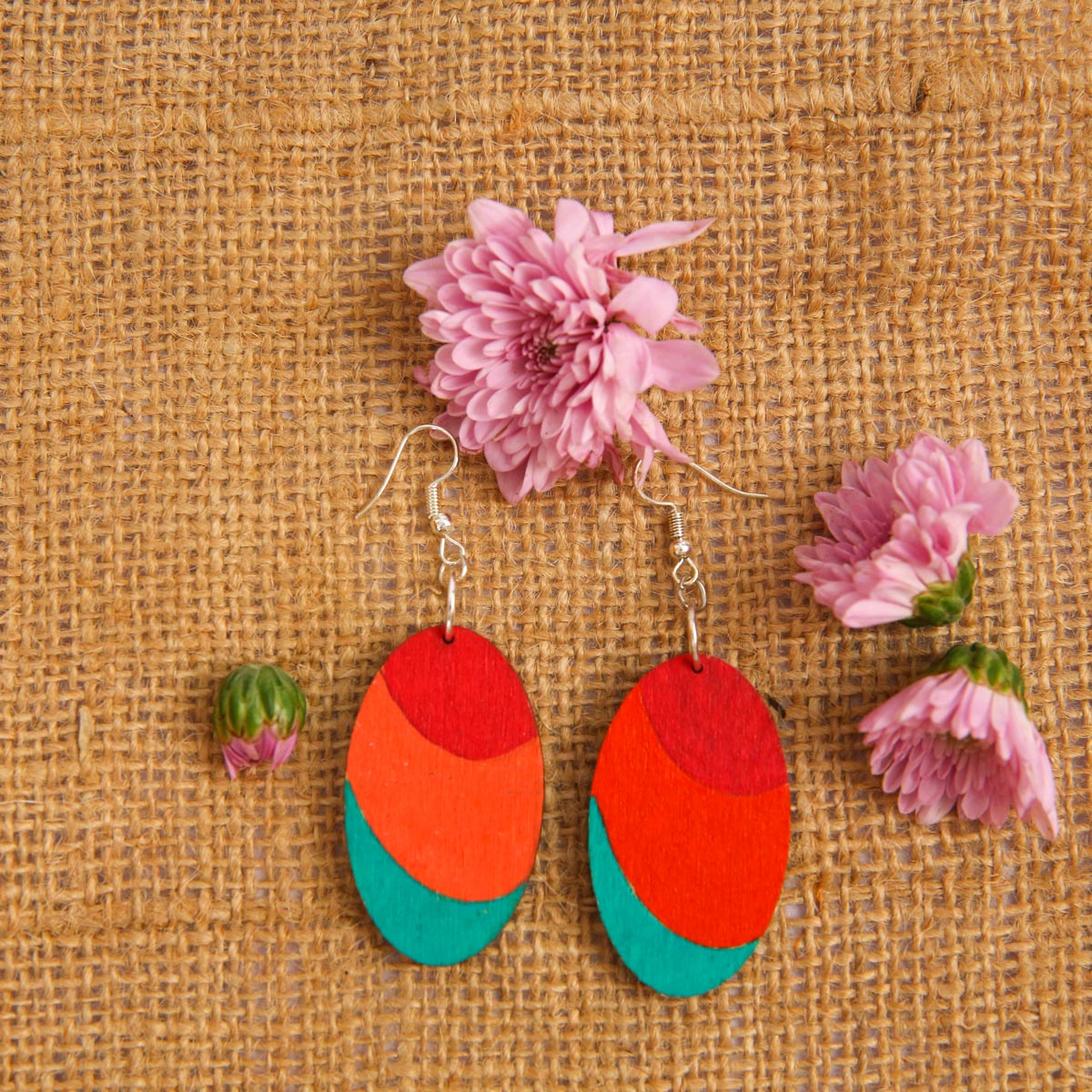 Gradient Wooden Earrings