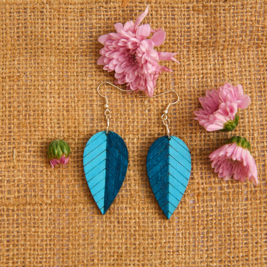 Two Toned Wooden Earrings