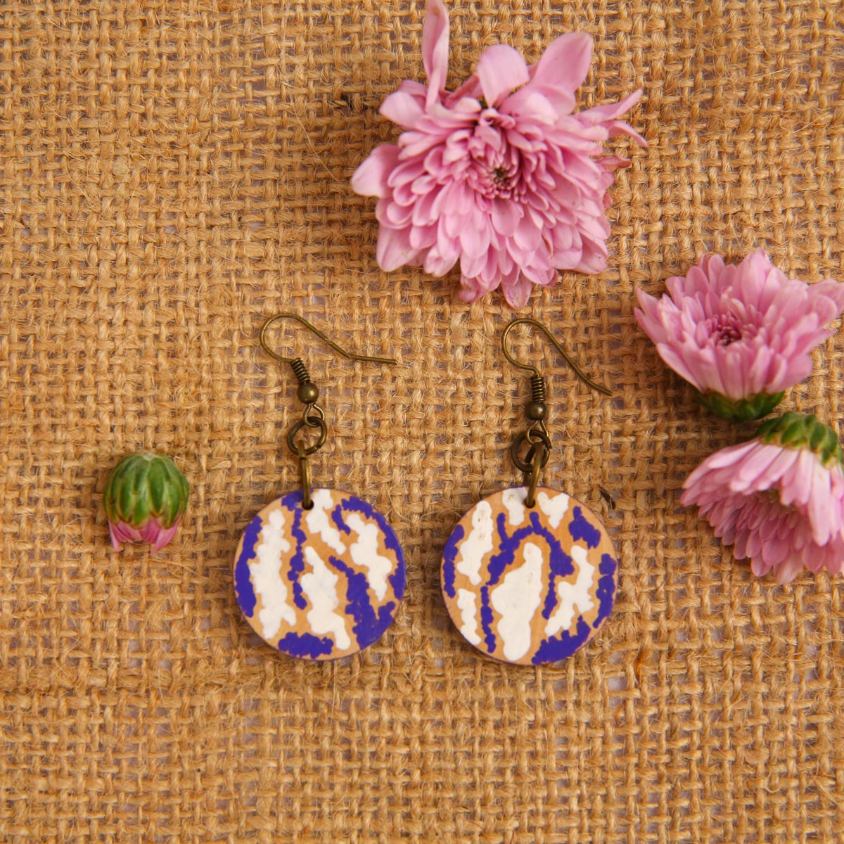 Blurry Wooden Earrings