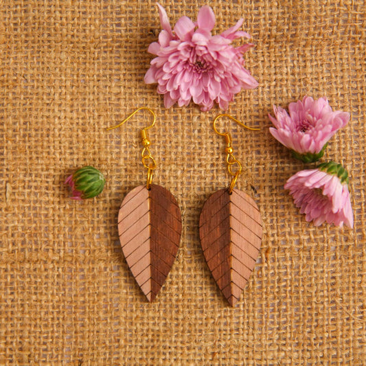 Wilting Wooden Earrings