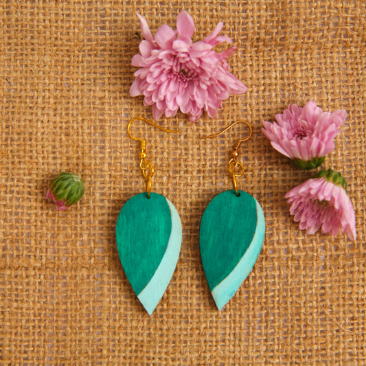 Shifting Tide Wooden Earrings