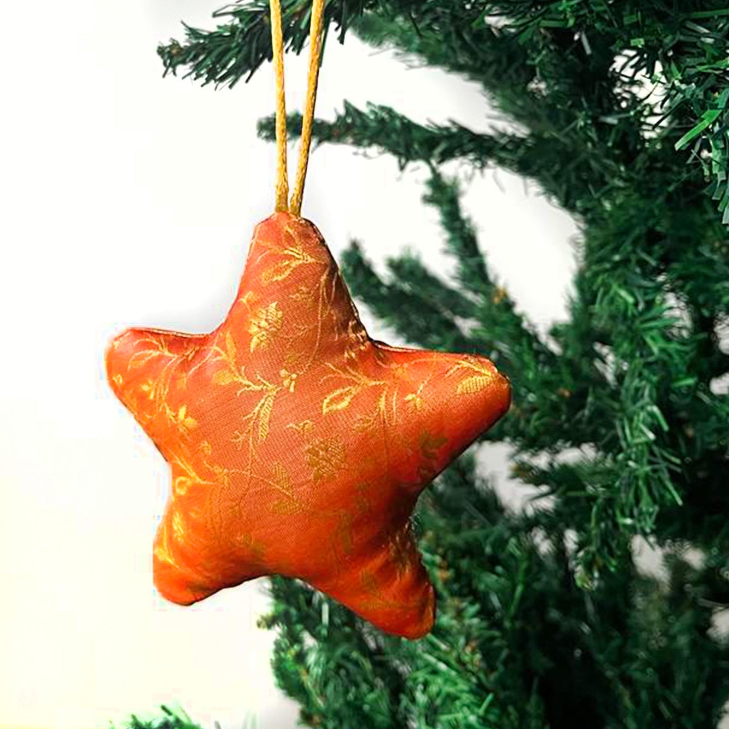 Orange Star Tree Ornament
