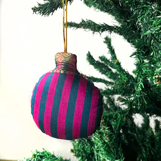 Stripped Bauble Tree Ornament