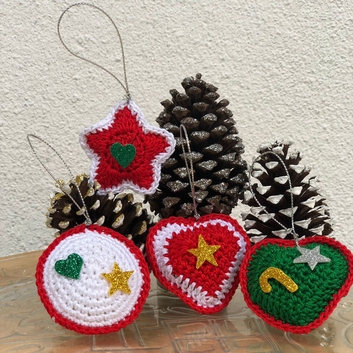 White Crochet Bauble Ornament