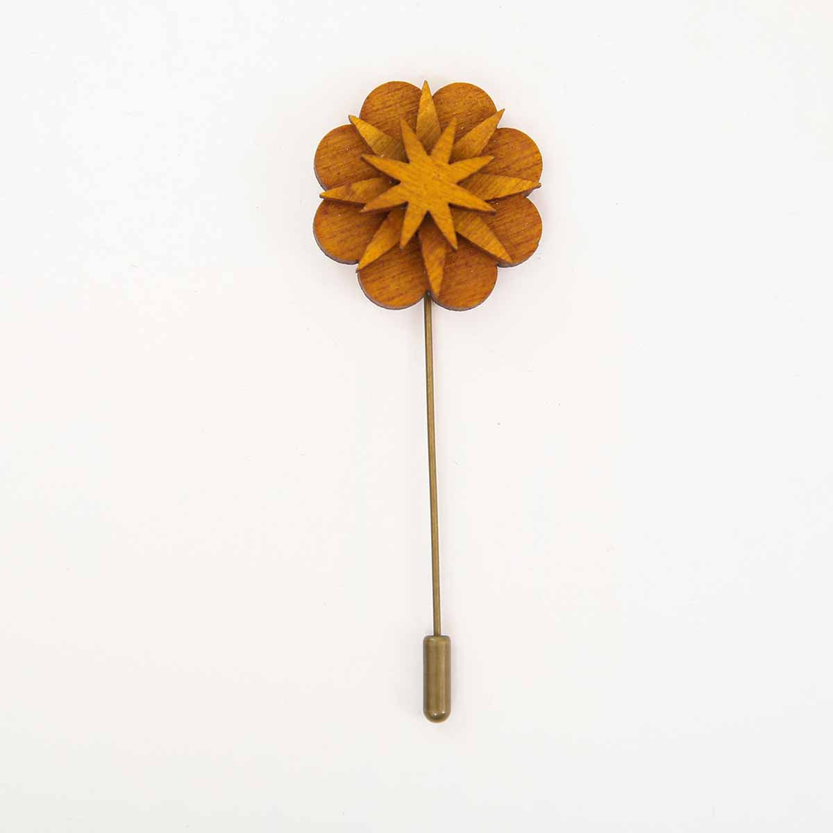 Floral design wooden Lapel Flower